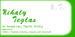 mihaly teglas business card