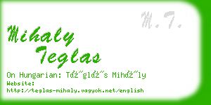mihaly teglas business card